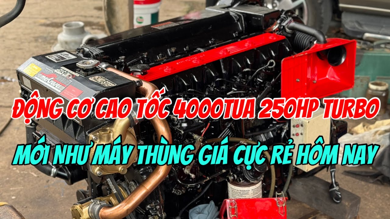(Đã Bán)Động Cơ Mercruiser Diesel 250hp 3600~4000rpm Turbo Siêu Gọn Bạo Lực 0923,5555,97Tâm|Tâm Vlog