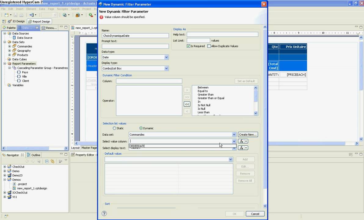 BIRT Cascading and Dynamic Parameters