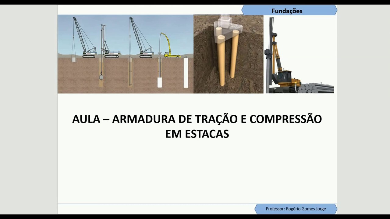 Armadura de tração e compressão em Estacas