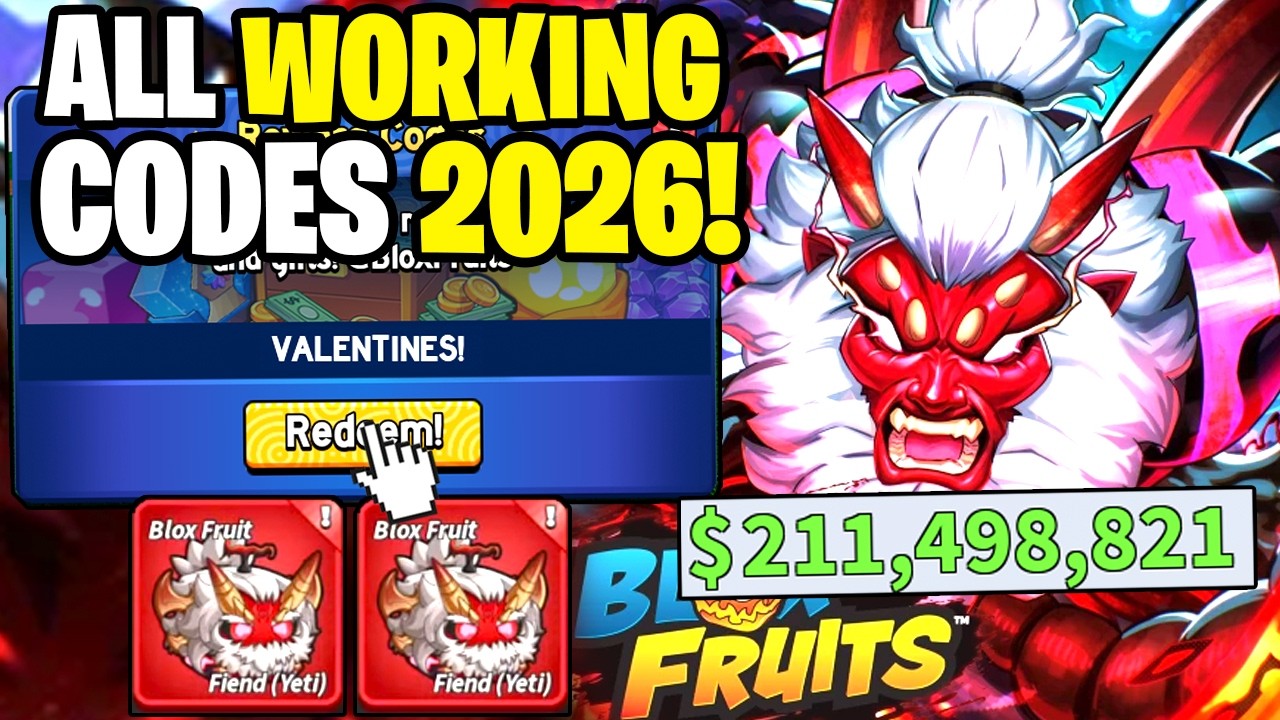 *NEW* ALL WORKING CODES FOR BLOX FRUITS IN 2026! ROBLOX BLOX FRUITS CODES
