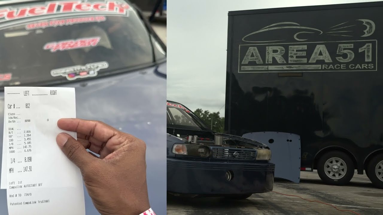 AWD SR20 WORLD RECORD - Rishi's Nissan B13 Sentra goes 8.098