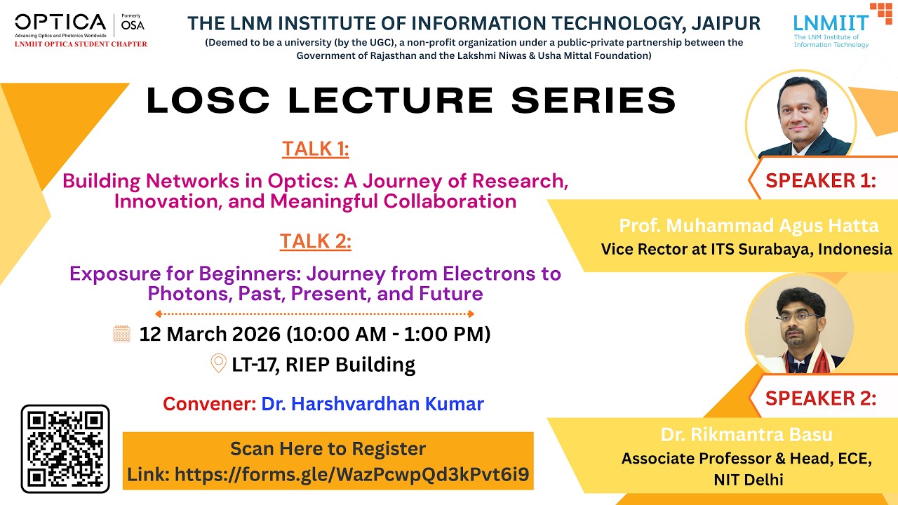 LNMIIT Optica Student Chapter LOSC lecture series (Edition-01/2026)