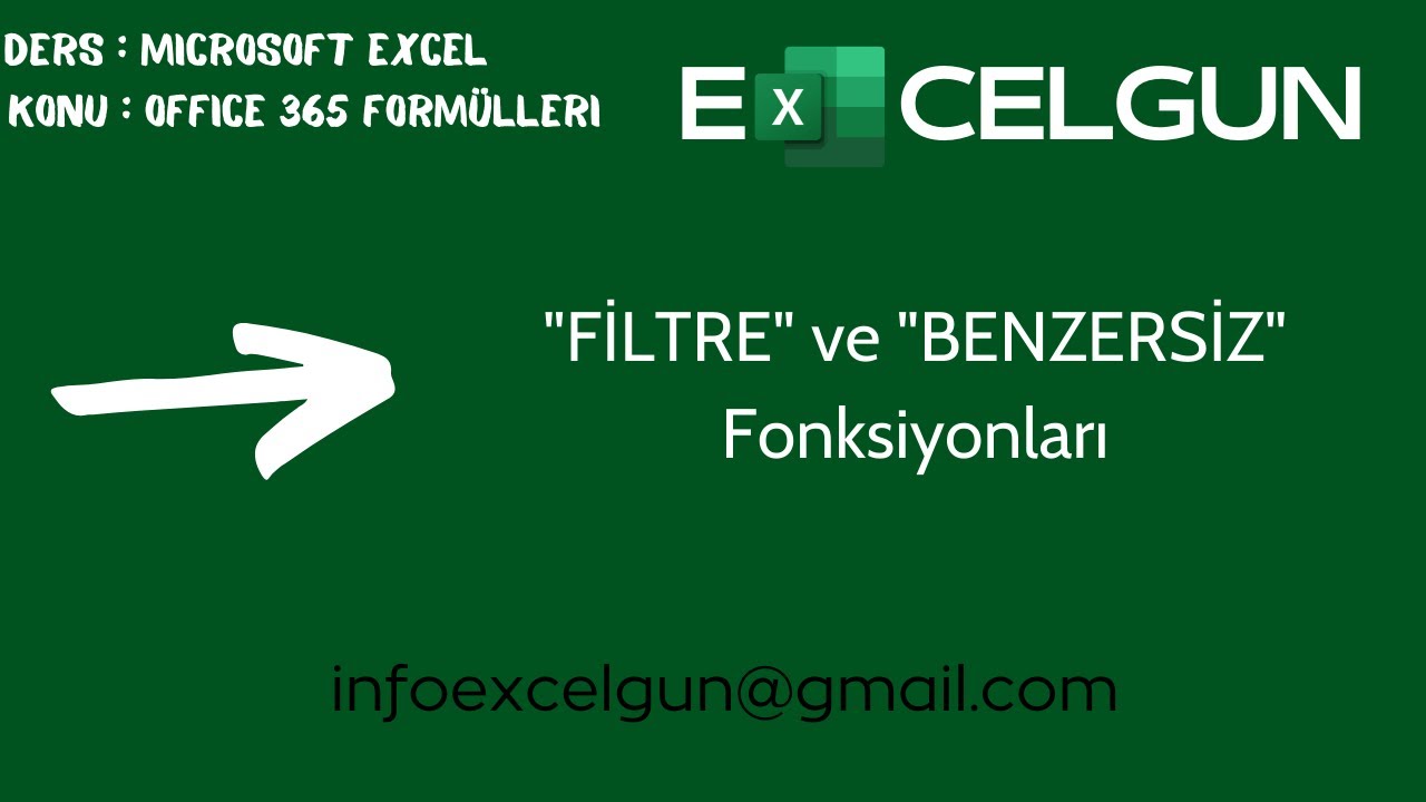 #Excel'de #Filtre ve #Benzersiz Fonksiyonları (Office 365)