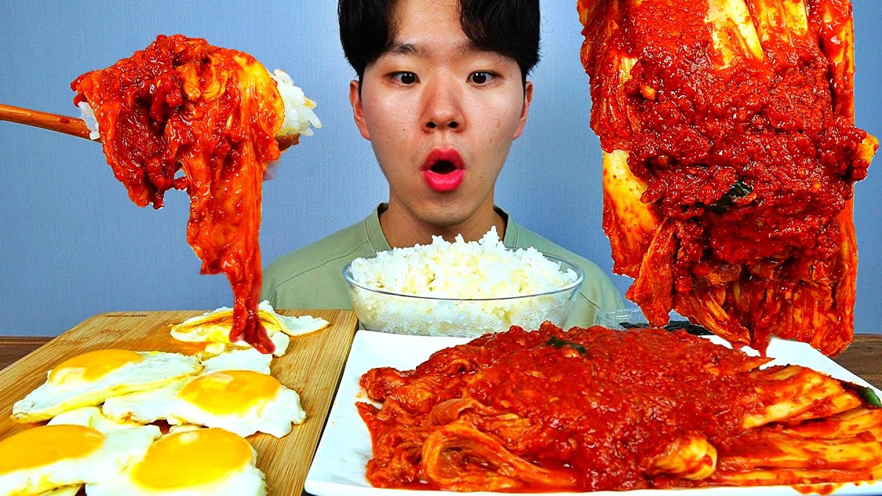 매운김치 오!맵김치~ 김치가 맛있으면 다른 반찬 필요없습니다! SPICY KIMCHI KOREAN FOOD ASMR MUKBANG