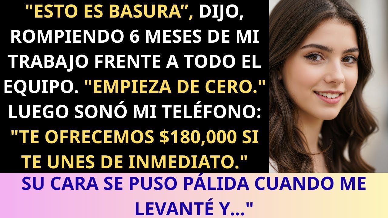 “Mi jefa rechazó mi proyecto y me mandó a empezar de cero — luego la empresa más top me buscó ”