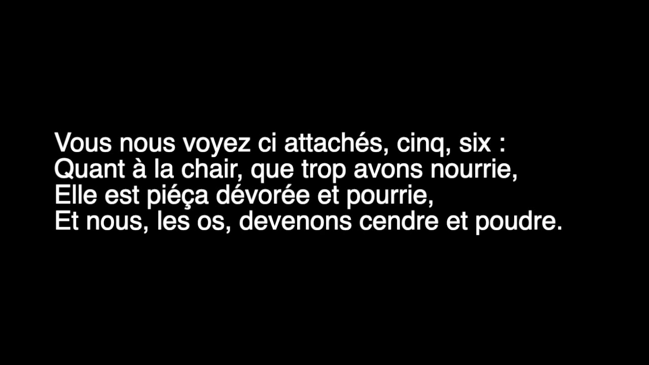 Ballade des pendus - François Villon