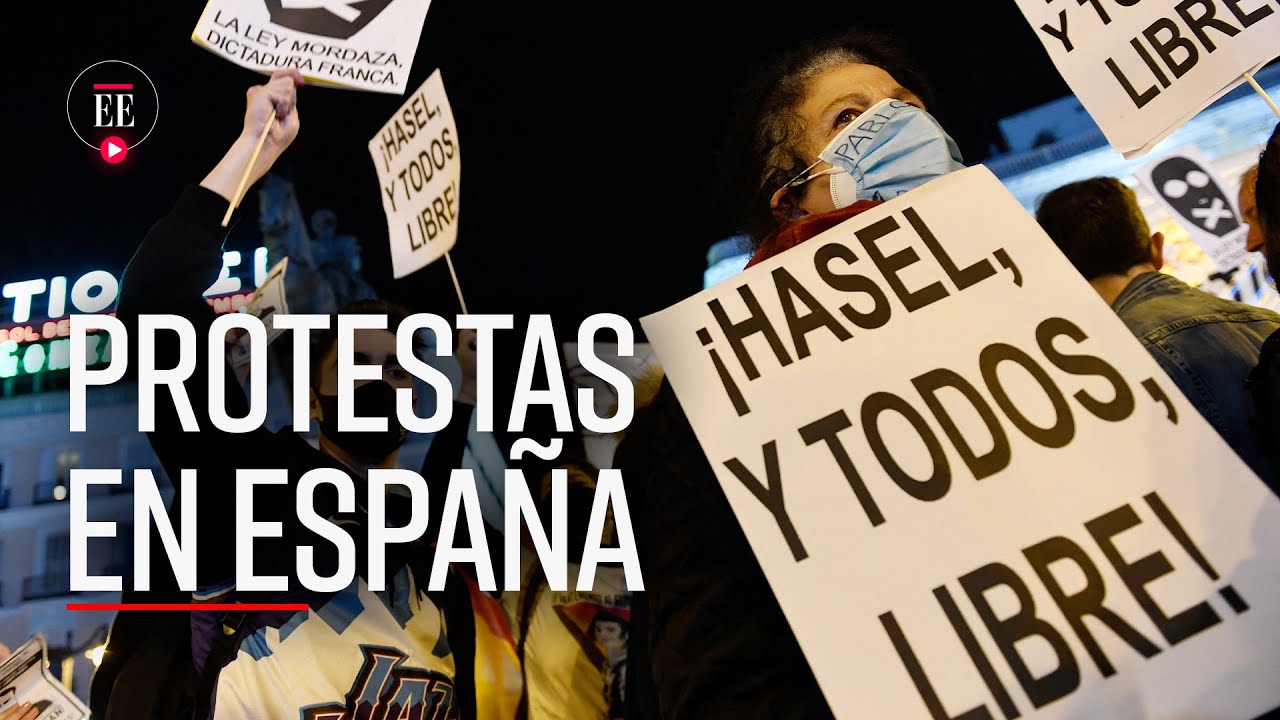 Protestas en España por la detención de Pablo Hasél  - El Espectador
