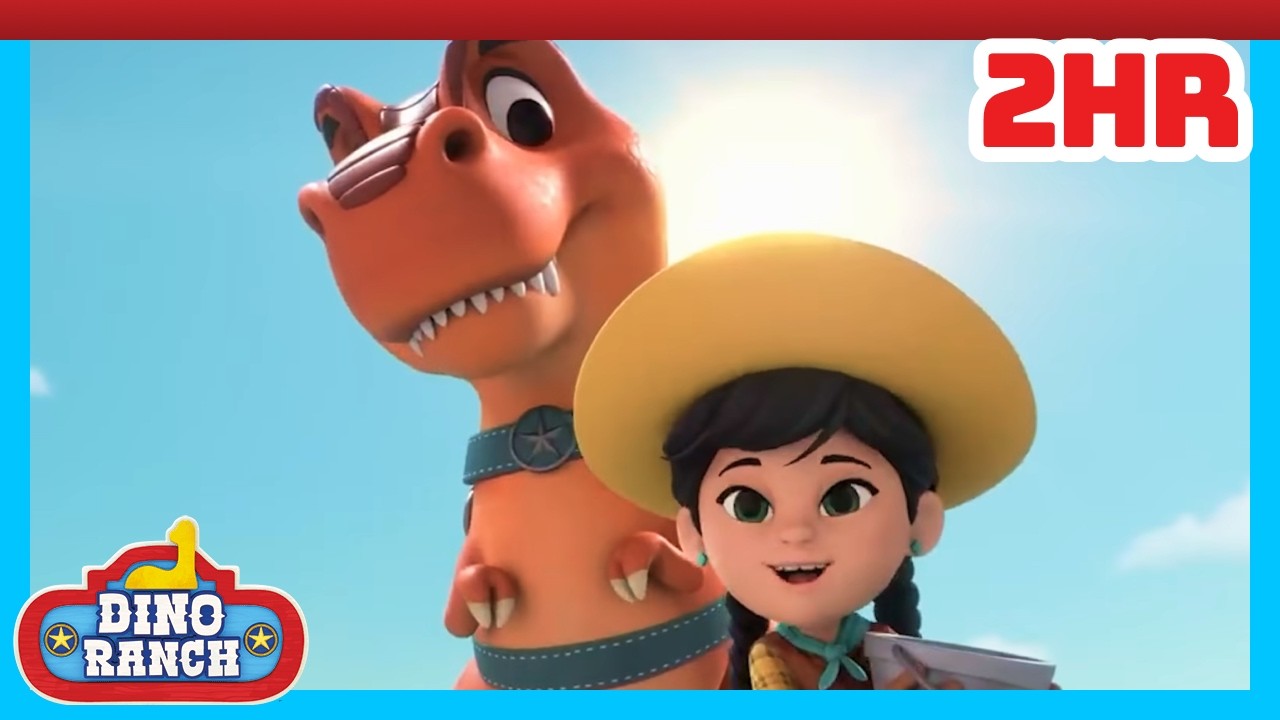 😱 Dino Ranchers Get Stuck Inside a Cage with Thunderfoot! | Dino Ranch | Cartoons For Kids