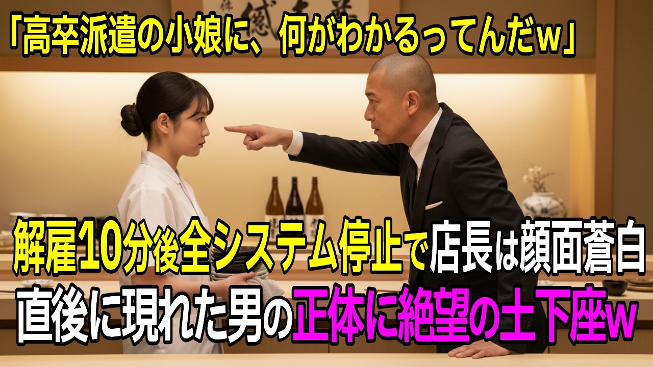 「派遣の分際でｗ」高卒と見下し罪をなすりつけ即解雇した店長→「仰せの通り売却します」直後、老舗寿司店の全システム停止で廃業寸前の末路【感動する話】【朗読】