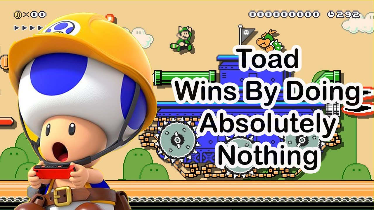Super Mario Maker 2 - Toad Wins By Doing Absolutely Nothing