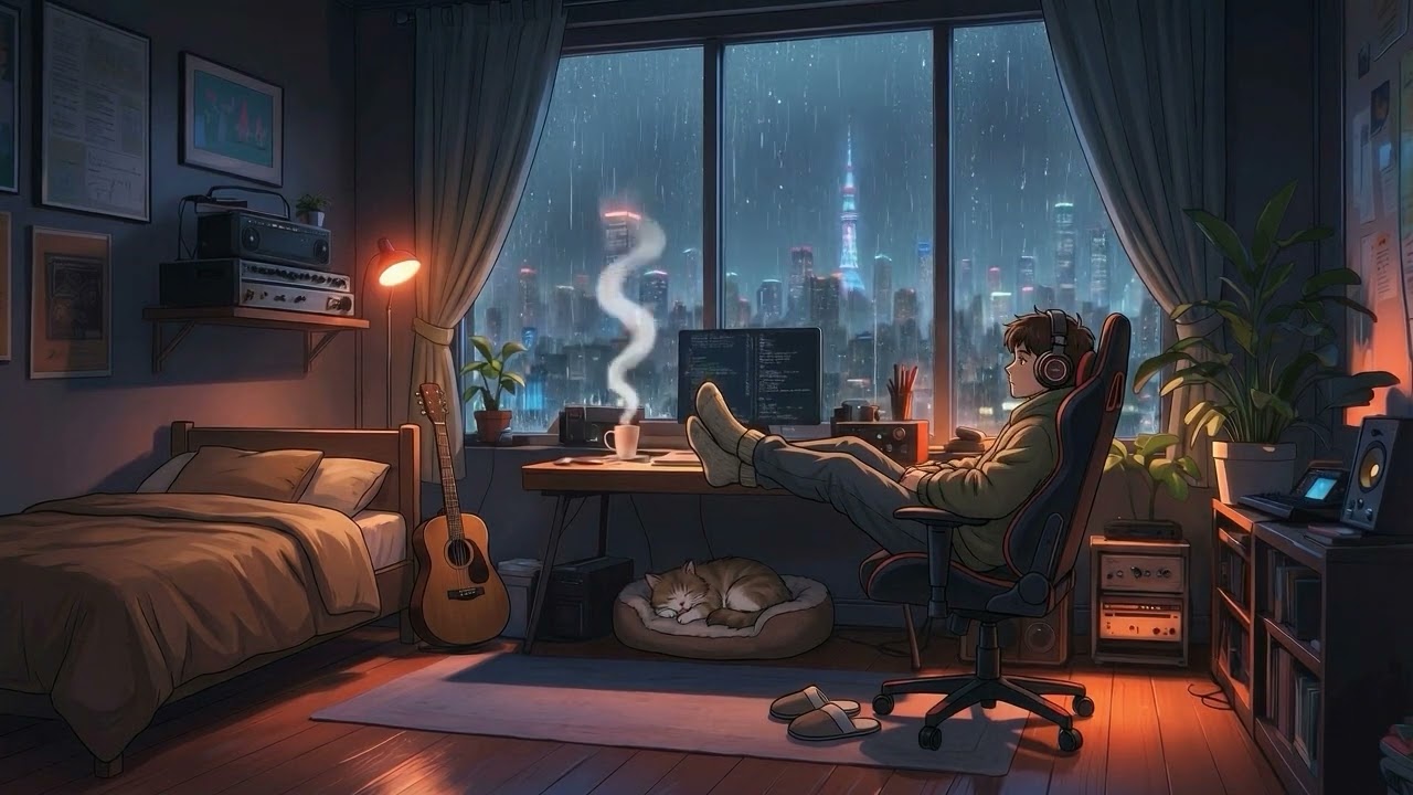 CODING ON A RAINY MONDAY NIGHT