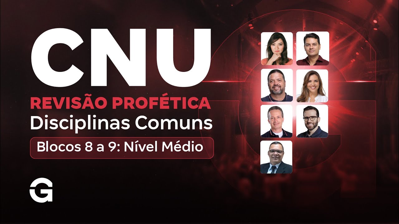 Revis&atilde;o Prof&eacute;tica | CNU 2025: Disciplinas Comuns Blocos 8 a 9: N&iacute;vel M&eacute;dio
