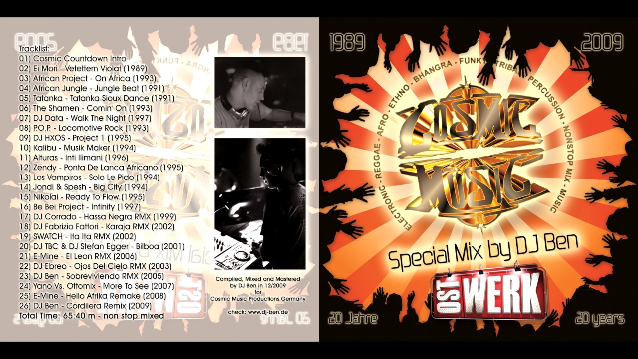DJ Ben - Best of 20 Years Cosmic Music Germany - mixed in 2009