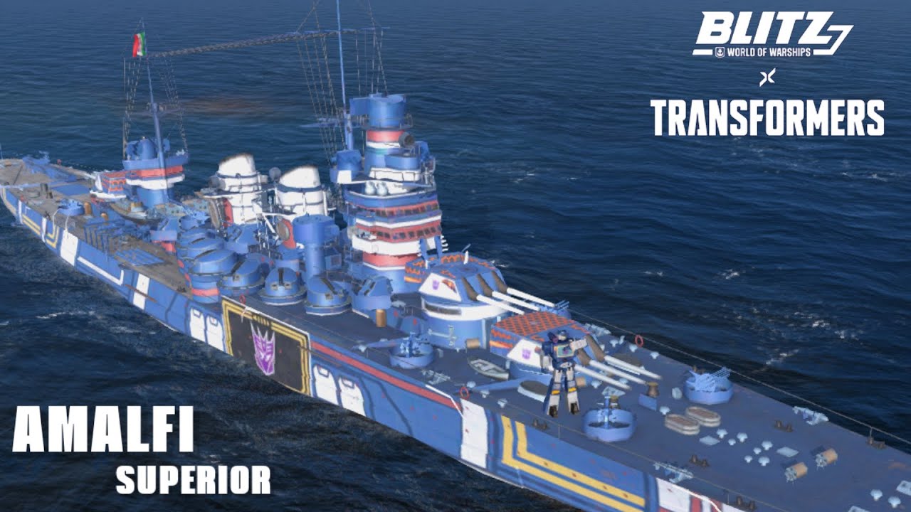 Amalfi Superior, 98K Damage World of Warships Blitz X Transformers