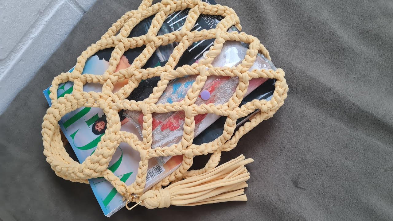 Como hacer un bolso red a crochet