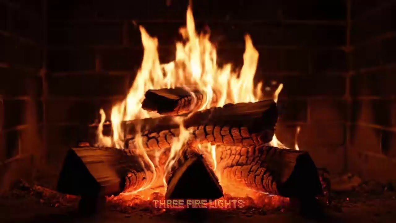 Warm Fireplace Café ☕🔥 Relaxing Hygge Night Ambience for Calm Mind