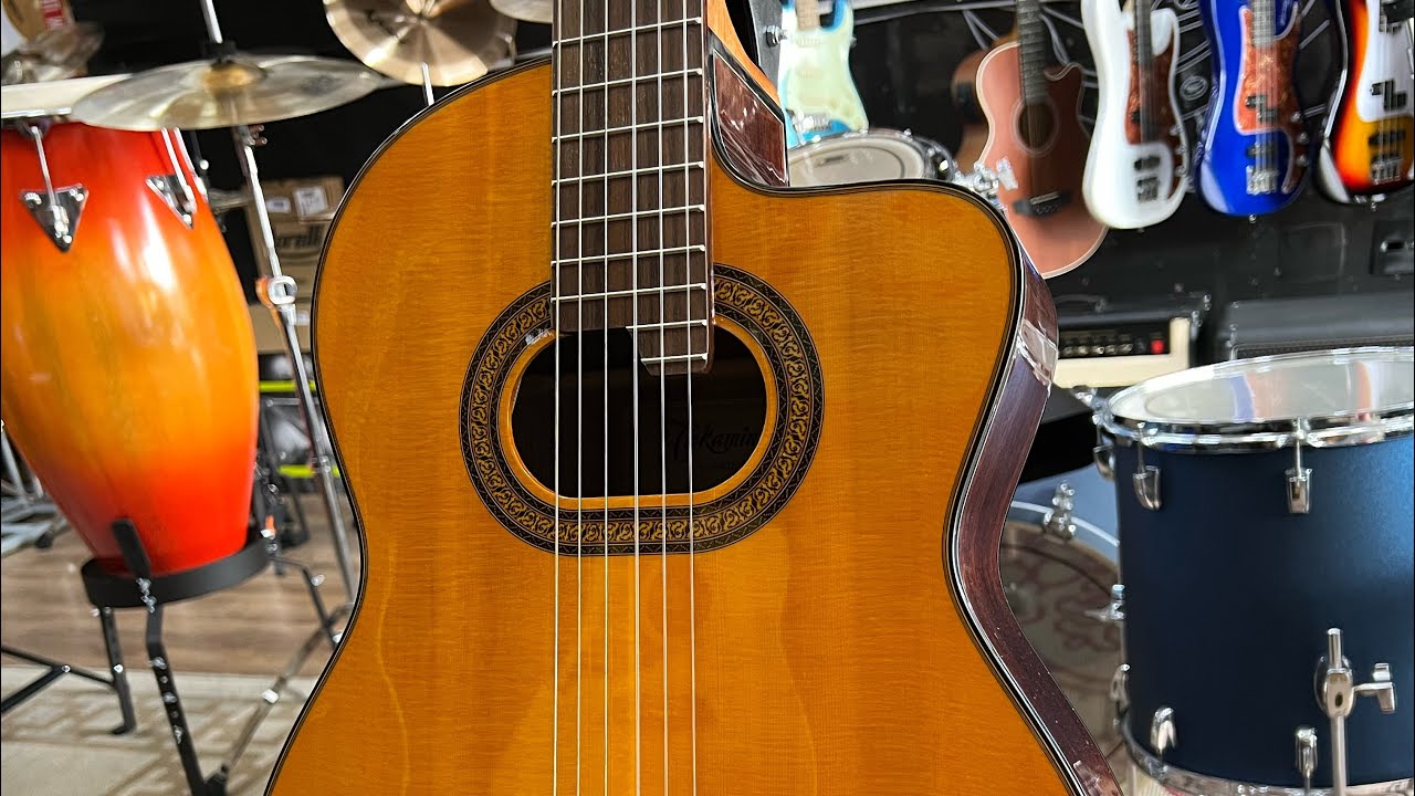 Viol&atilde;o Takamine GC6 CE Nylon El&eacute;trico - testando review Miyata Music