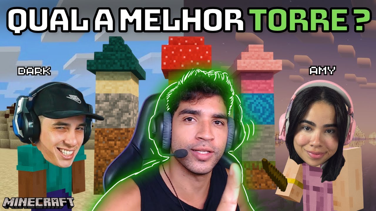 DESAFIO DAS TORRES COM @Amy Scarlet @Dark - MINECRAFT | Guigs