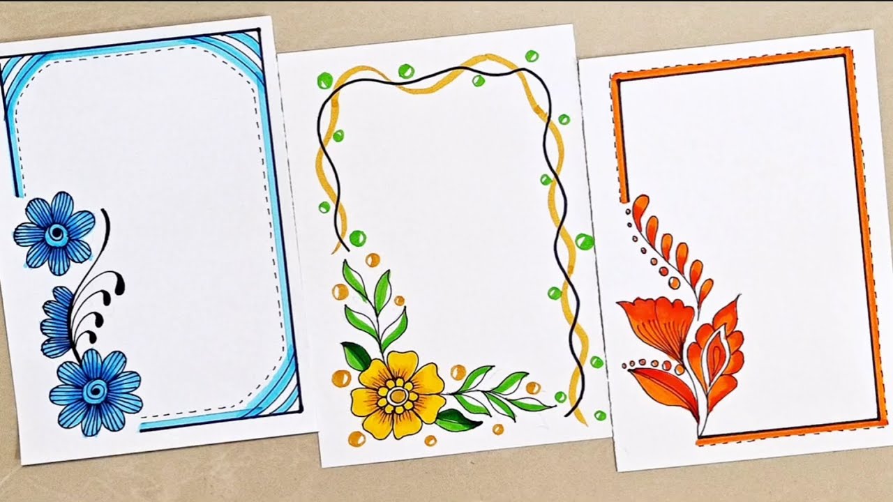 Border designs|Project work design|Project border design|Assignment front page design|Design borders