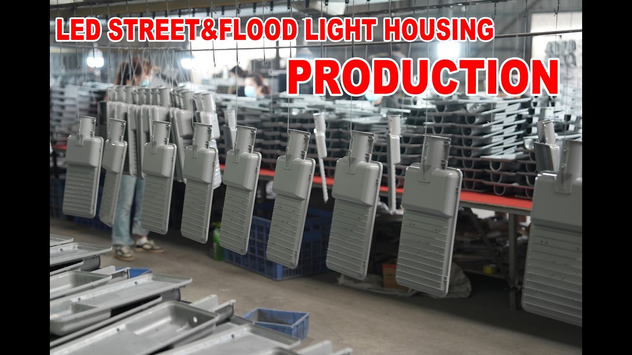 Производственный процесс корпусов LED Flood light на китайском заводе | Процесс литья под давлением