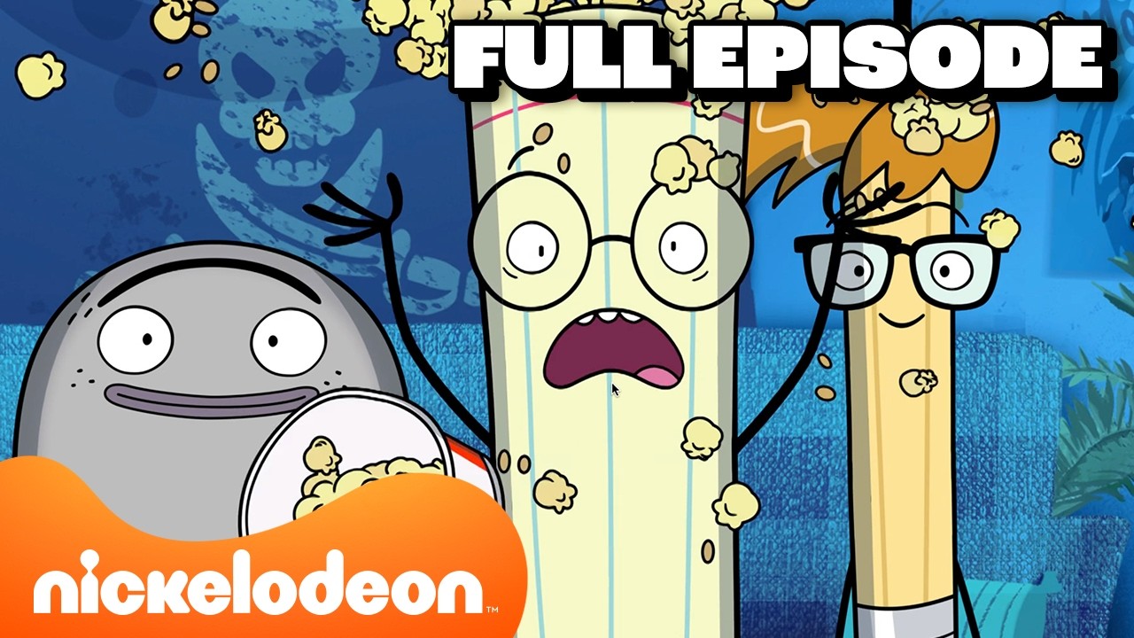 Pencil Comes Over to Watch a Horror Movie 🍿 | Rock, Paper, Scissors FULL EPISODE | Nickelodeon UK