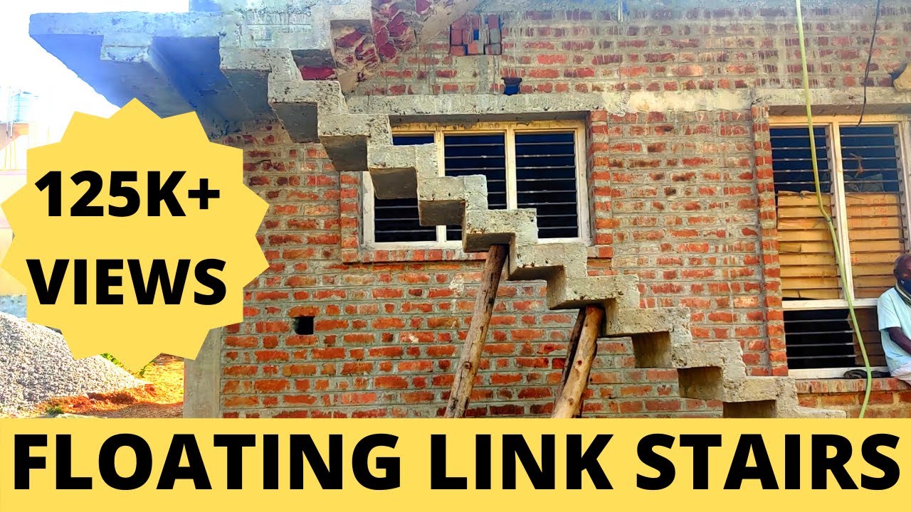 Floating staircase construction | How to make chain staircase | Step by Step Procedure