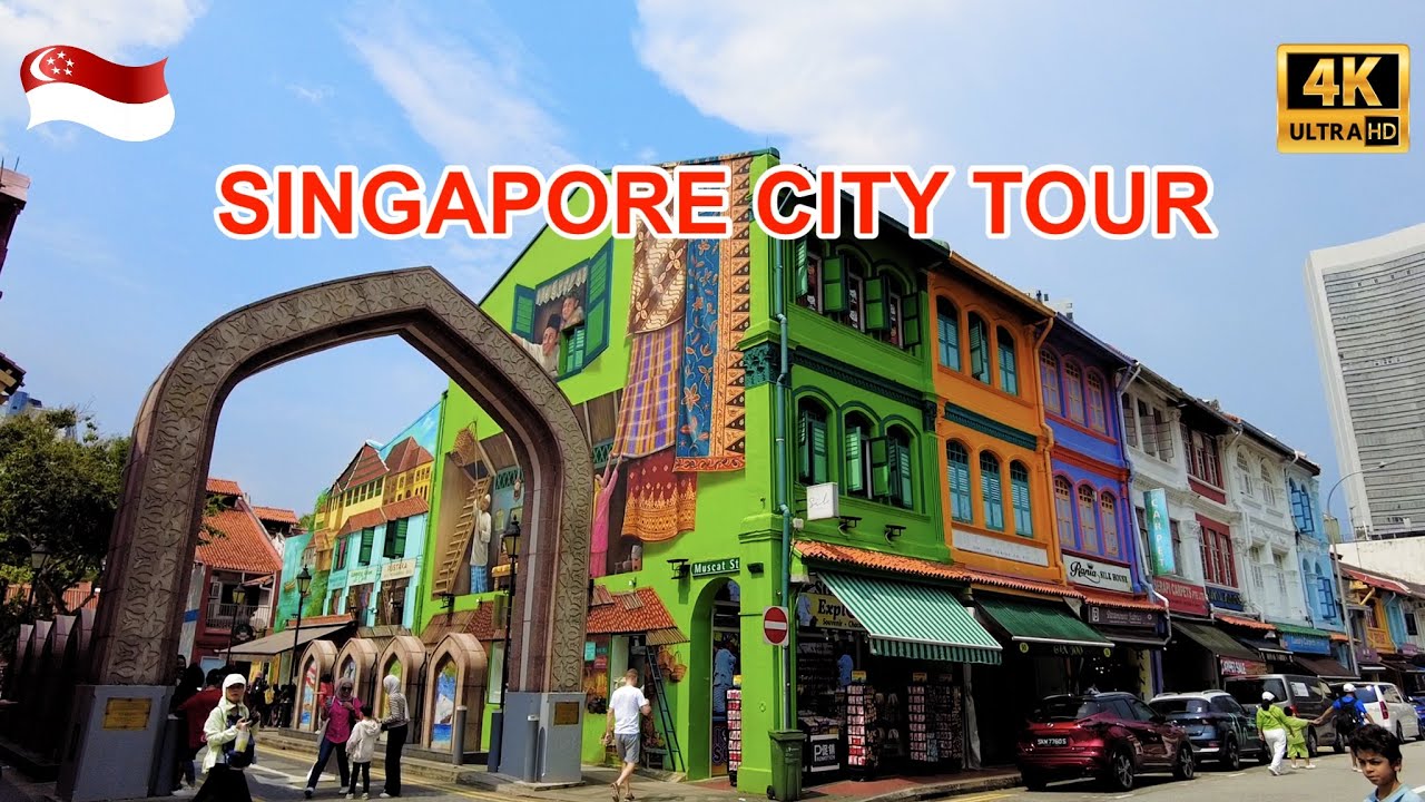 Singapore City Tour 4K : Sultan Mosque To Chijmes Walking Tour @ShineWalkingTour
