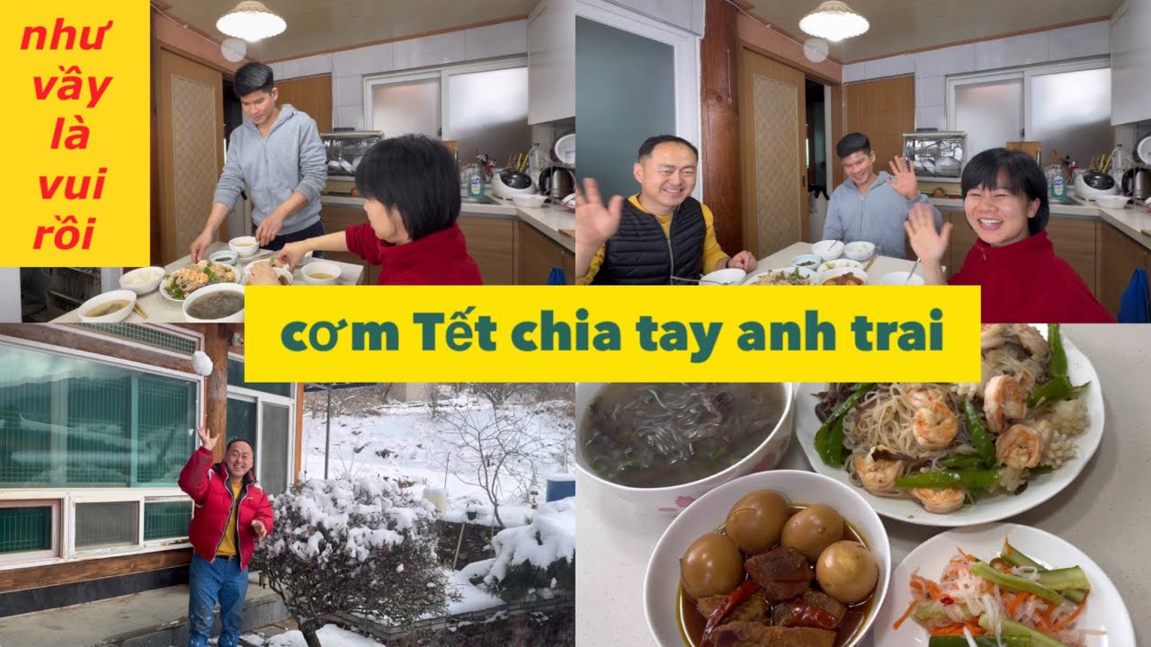 Mùng một Tết ba anh em cùng ăn cơm, thiếu đủ thứ nhưng vẫn ấm lòng
