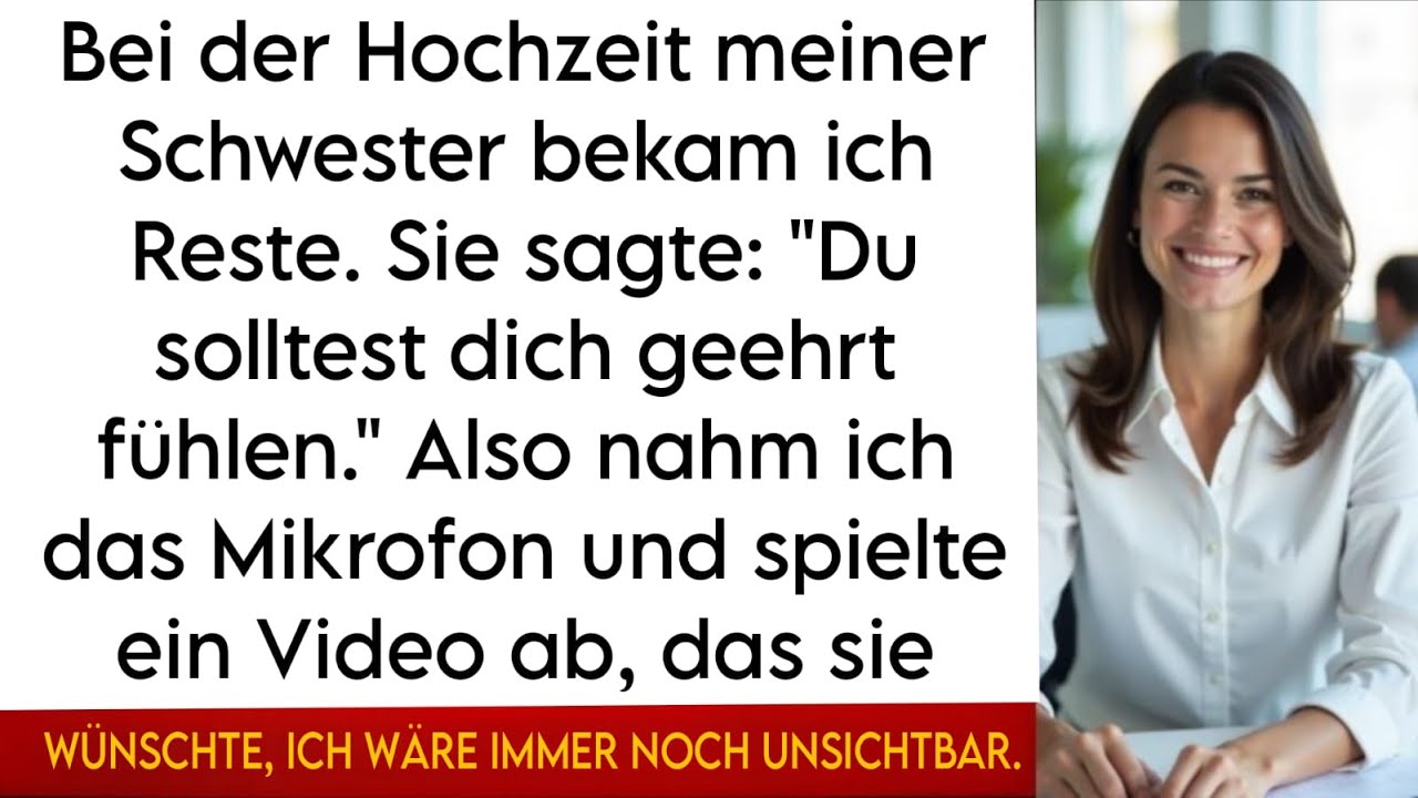 Nur ein Stück Brot bei der Hochzeit meiner Schwester – dann enthüllte ich die Wahrheit.