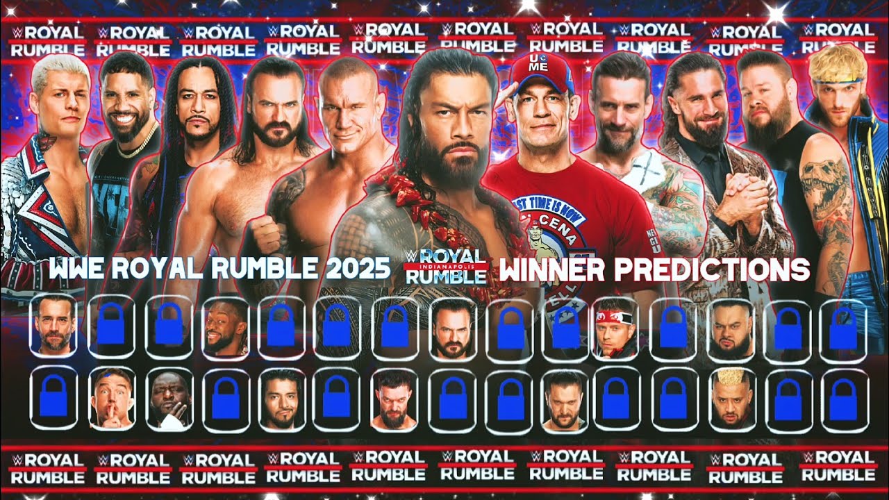 Прогнозы победителей WWE Royal Rumble 2025, версия 1