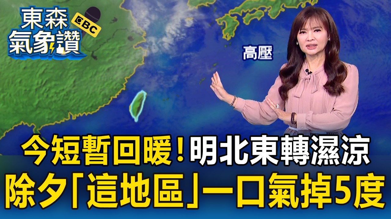 今短暫回暖！明「鋒面+季風增強」北東轉濕涼  王淑麗：除夕「這地區」一口氣掉5度｜20260210【淑麗氣象讚】