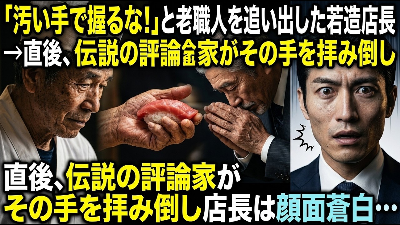 「汚い手で握るな！」と老職人を追い出した若造店長→直後、伝説の寿司評論家がその手を拝み倒し店長は顔面蒼白