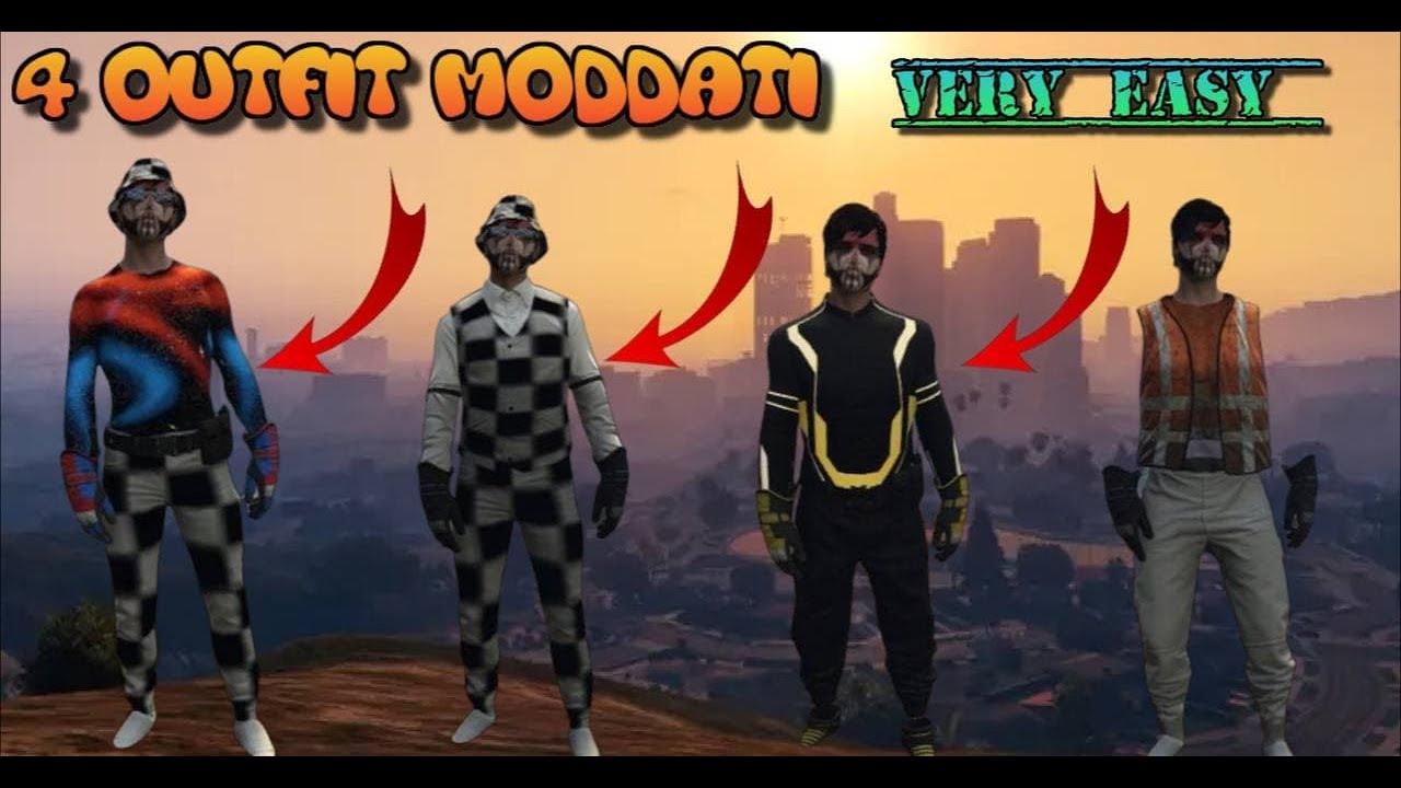 GTAV ONLINE 😍 4 OUTFIT MOD METODO CREATORE 😃 GTAVONLINE NO SW 😃 FACILE 🙊VERY EASY😱MOD OUTFIT#OUTFIT