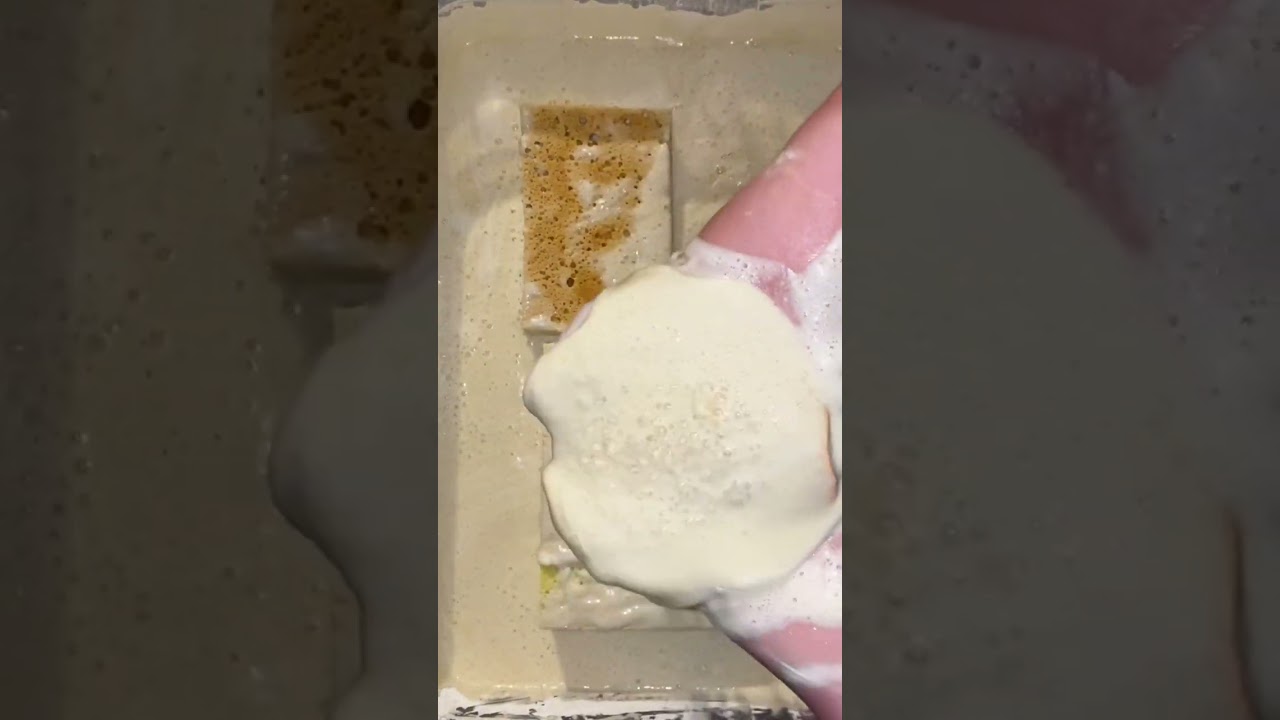 Lemon comet powder asmr - full video on ig & yt #asmrsqueeze #asmrpaste