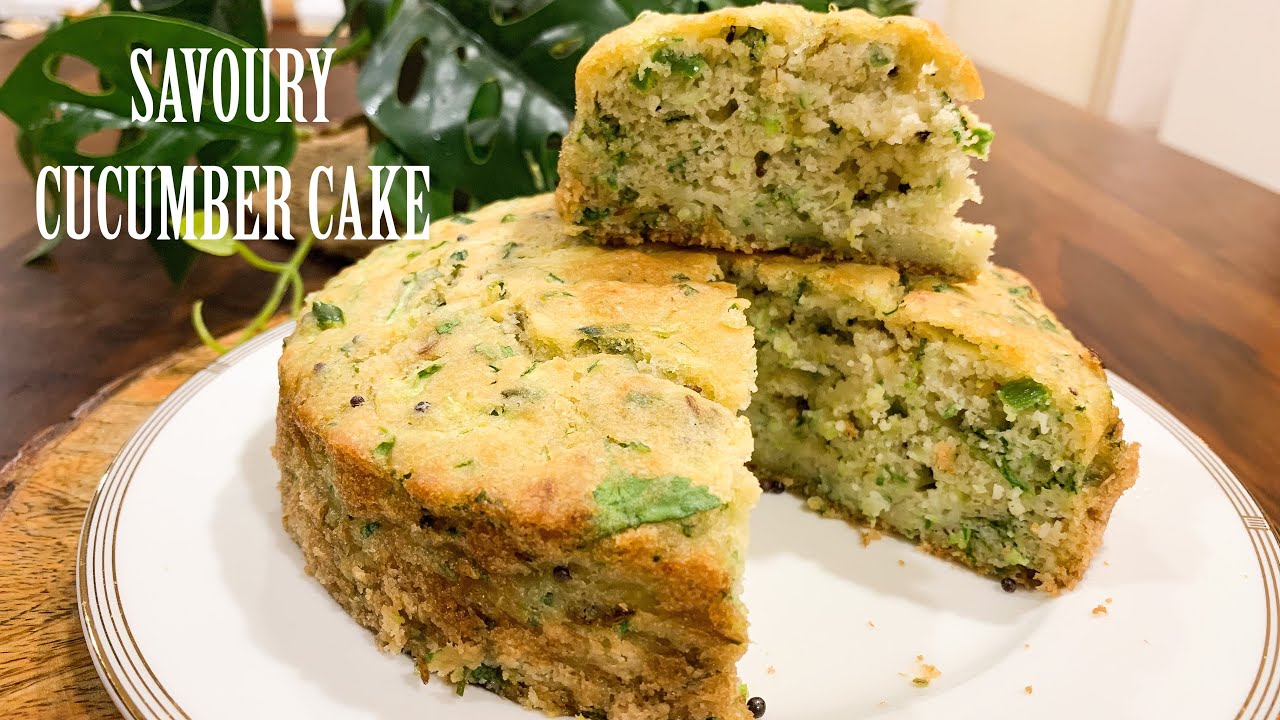 Savoury Cucumber Cake “To make your tea time delightful “ Eggless Cucumber Cake Recipe 
