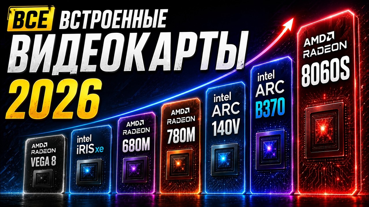 Все встроенные видеокарты 2026: полный рейтинг от Vega 8 до Radeon 8060S