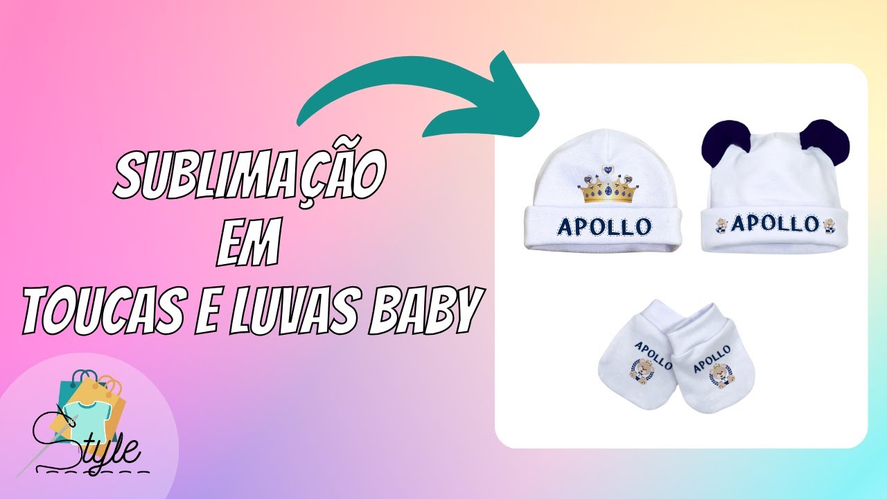 Como estampar toucas e luvas para bebês na sublimação (style sublimação)