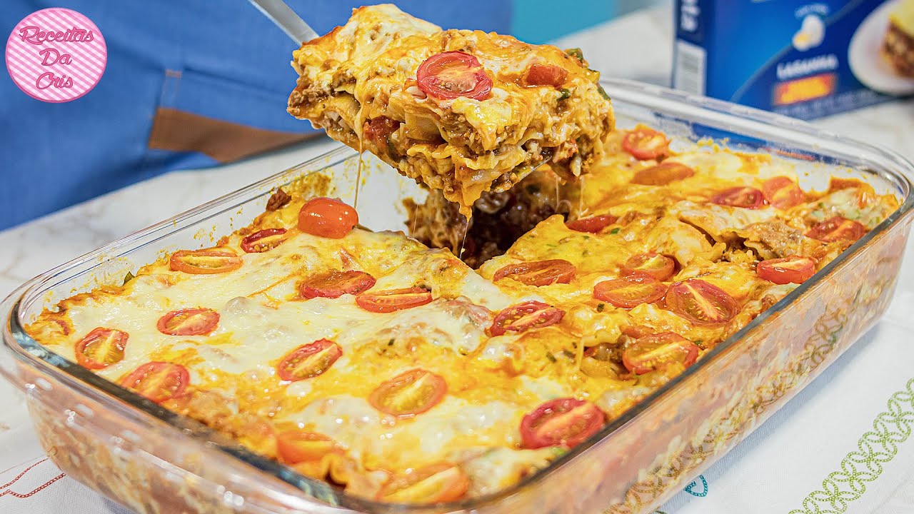 LASANHA À BOLONHESA TAMANHO FAMÍLIA 🥰ECONÔMICA!DELICIOSA E SUPER PRÁTICA DE FAZER |RECEITAS DA CRIS