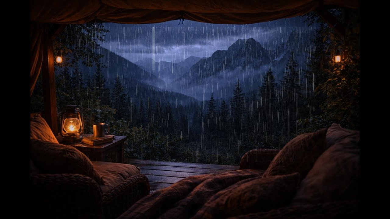 Night Rain Sounds in a Tent 🌧️ | Calm Camping Vibes for Sleep