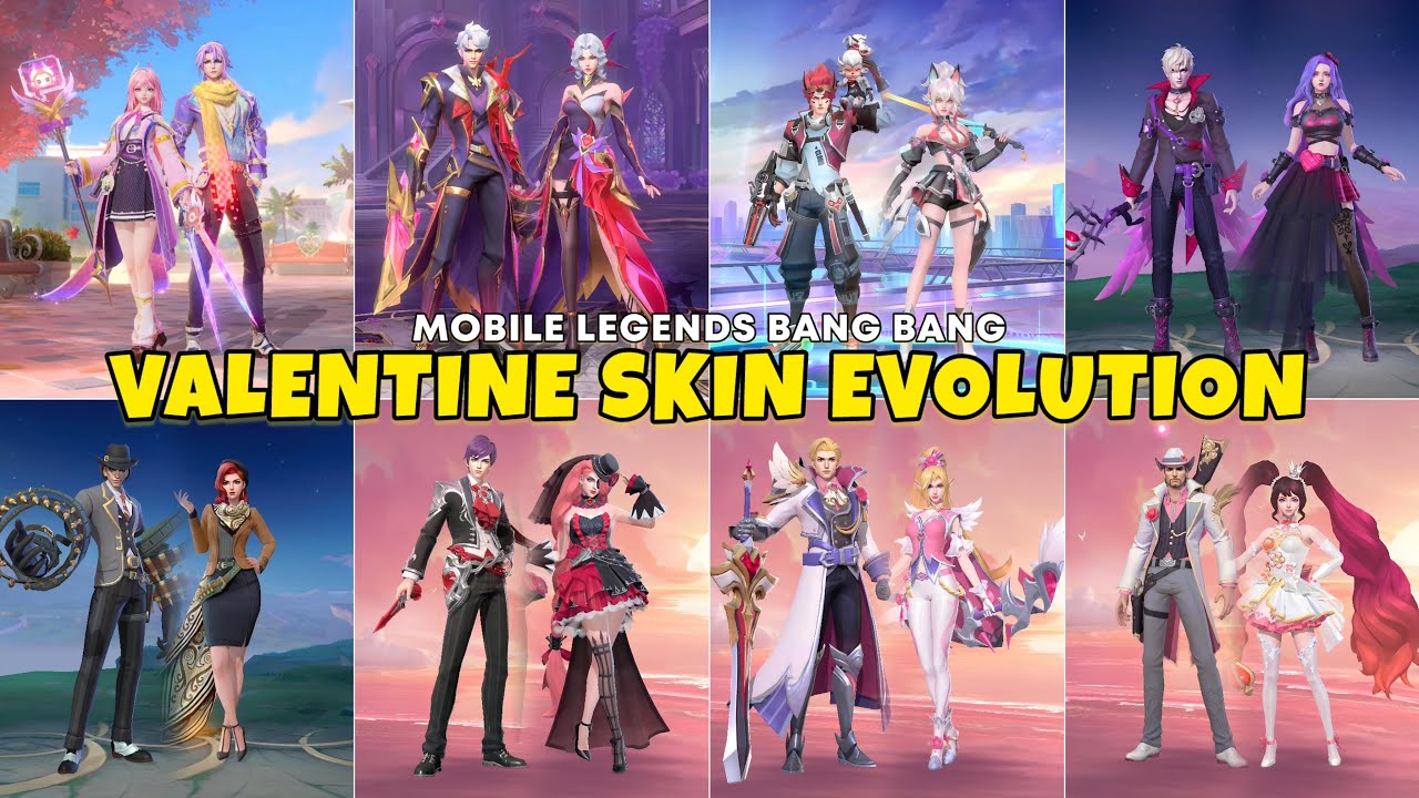 MLBB Valentine Skin Evolution 2017–2026 | All Valentine Skins Comparison