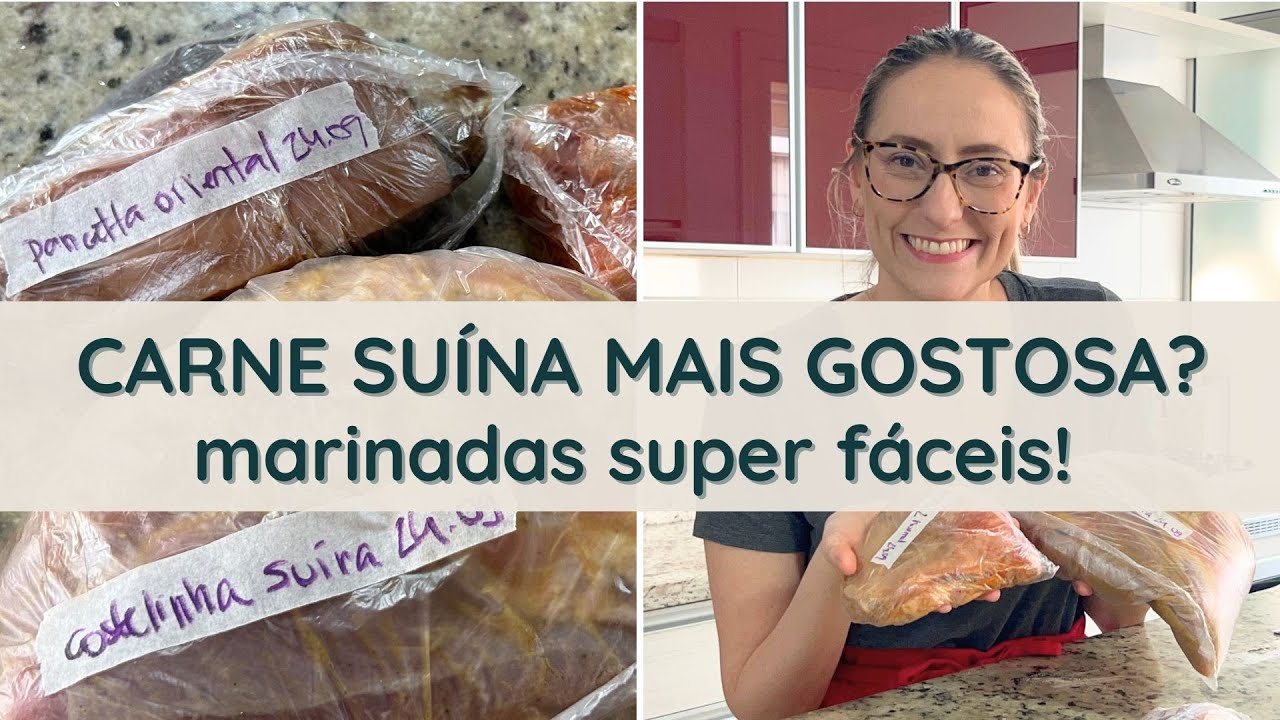 3 MARINADAS PARA CARNE SU&Iacute;NA | Como temperar carne su&iacute;na | 3 temperos diferentes e super f&aacute;ceis