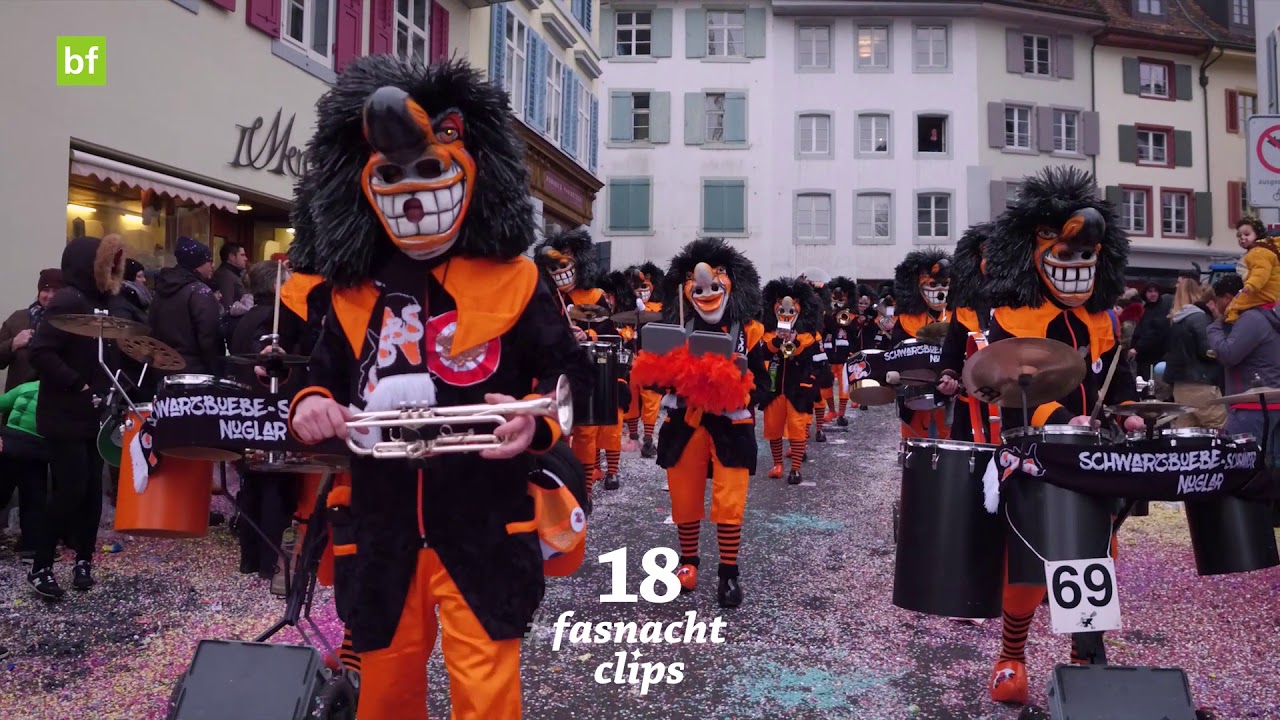 Schwarzbuebe-Schränzer Fasnacht-Clip «Hello Mary Lou» @Umzug Liestal 2018