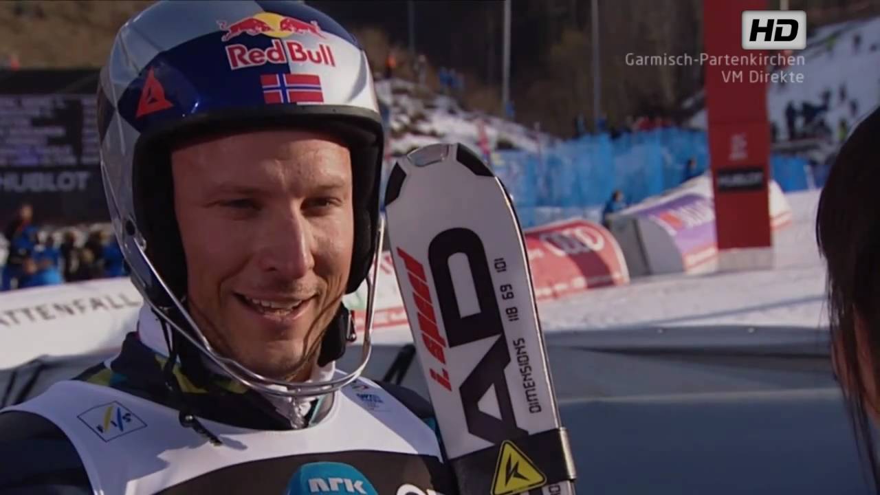 Men's Super Combined 2011 - Aksel Lund Svindal Interview After GOLD