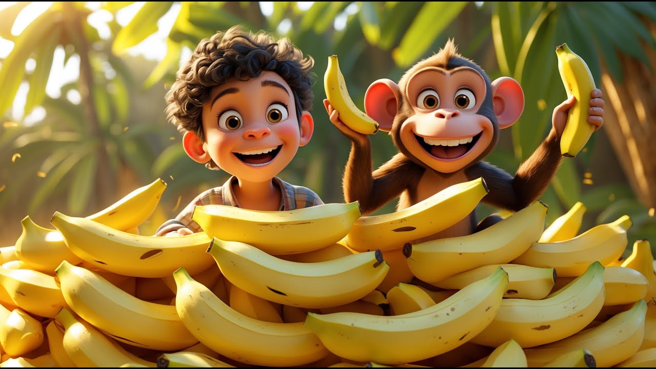 Eet Bananen! 🍌🏃 Vol Energie en Smaak! 🎶💛 Vrolijk Liedje voor Kinderen