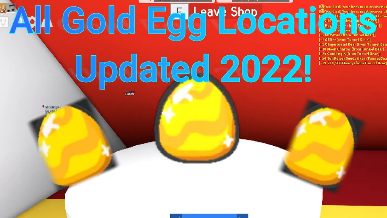 How To Find All Secret Gold Eggs In Bee Swarm! 2022