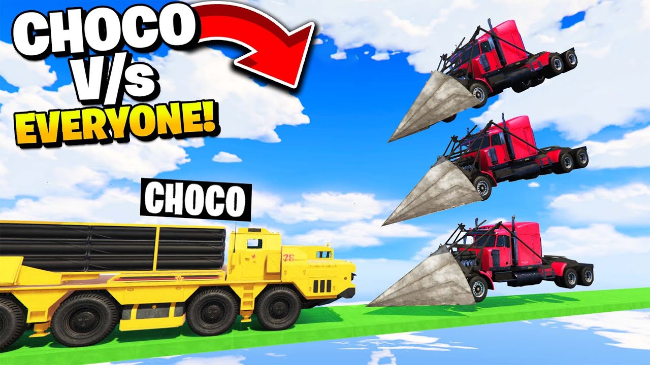 CRAZIEST GTA 5 CAR PARKOUR RACE! Choco V/s EVERYONE in GTA 5