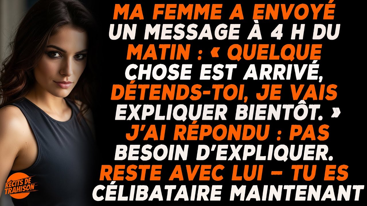 À 4 H Du Matin, Ma Femme M’a Écrit Qu’elle Allait M’expliquer… Puis Elle A Frappé En Pleurs.