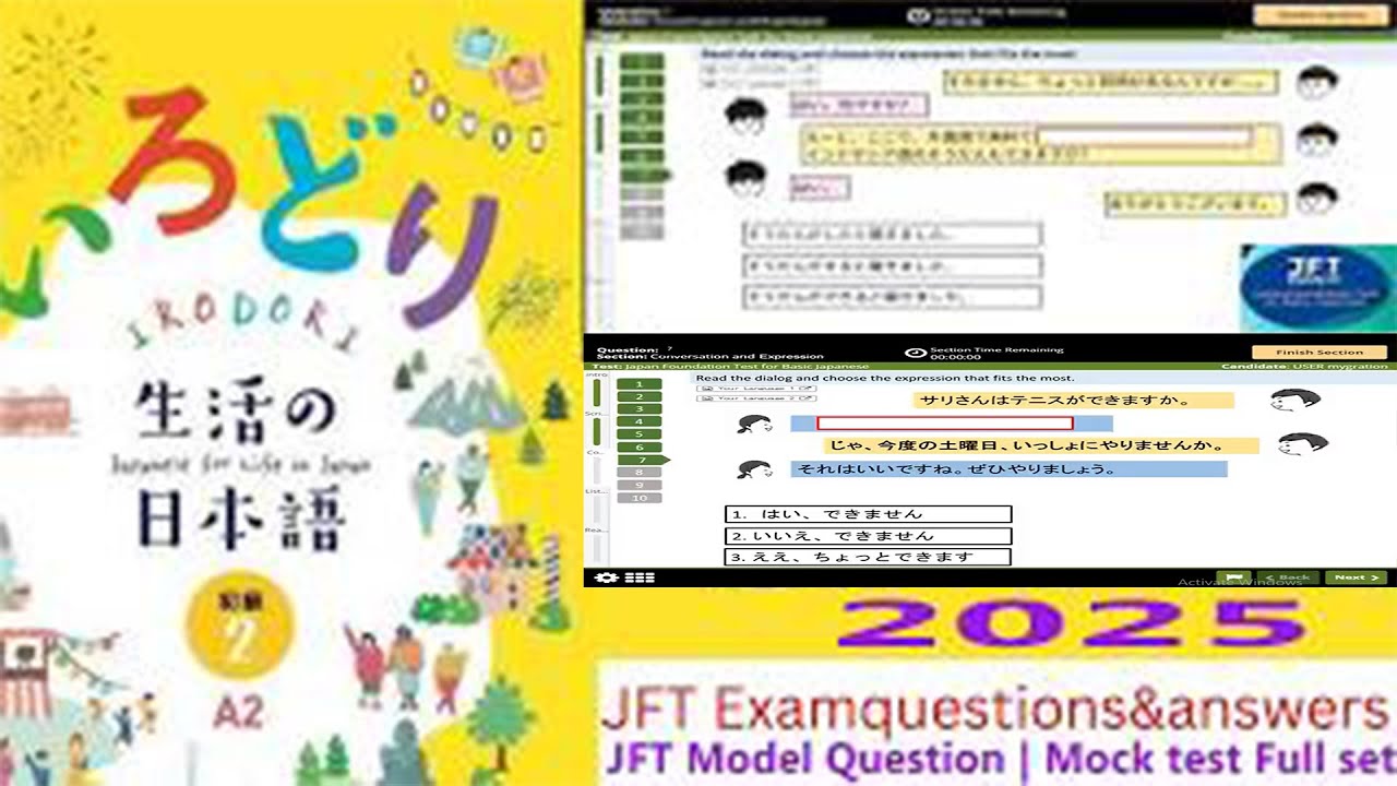 NEW VERSION JFT Basic A2 Full sample test 2025 Irodori MODEL PAPER with answers