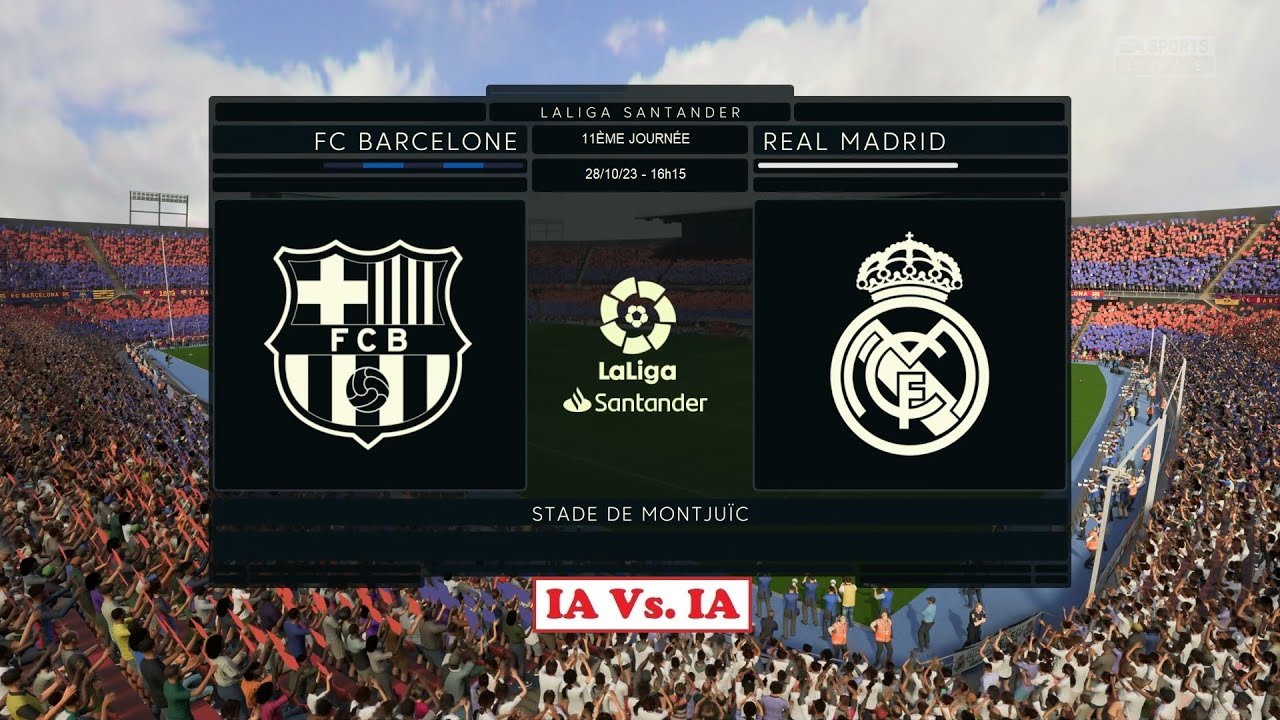 FC Barcelone - Real Madrid [FC 24] | LaLiga Santander 2023-24 (11ème Journée) | IA VS. IA