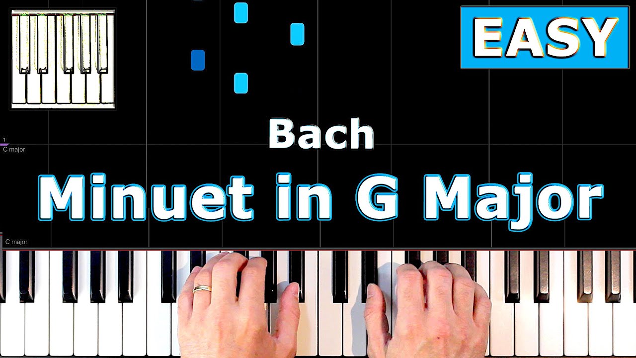 Bach - Minuet in G Major - Piano Tutorial Easy